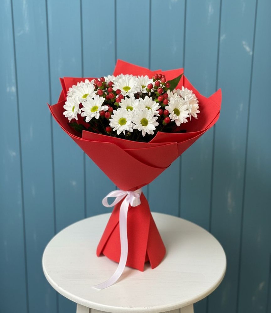 Букет цветов из: Хризантемы в Баксаненке