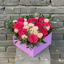 Цветочная композиция из Розы в коробке в Баксаненке