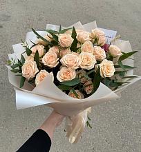 Букет Кремовые розы Латте в Баксаненке