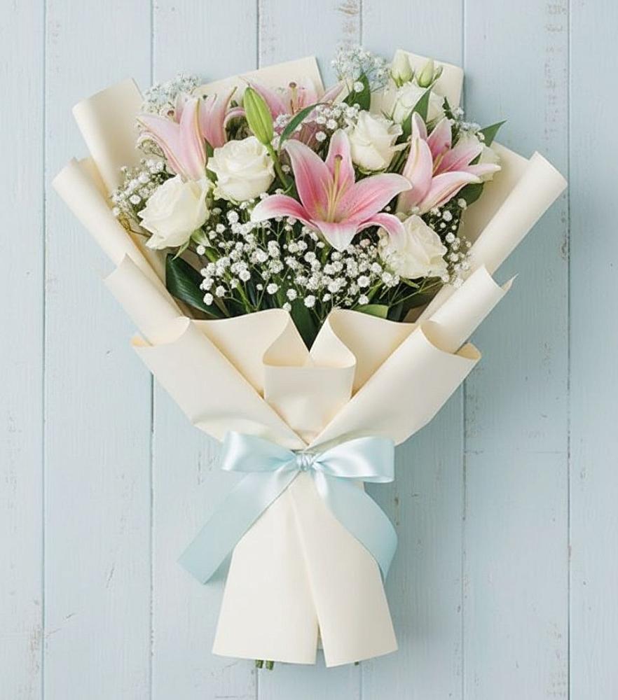 Букет цветов из: Лилии в Баксаненке