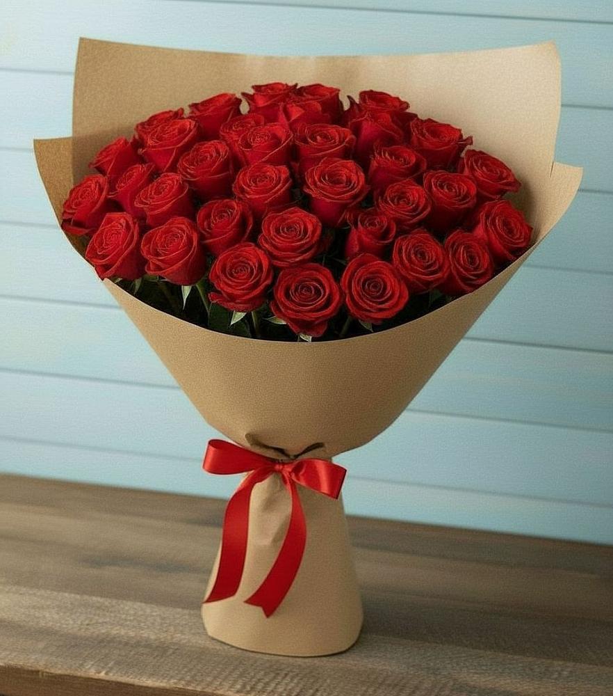Букет Красные розы Милано в Баксаненке