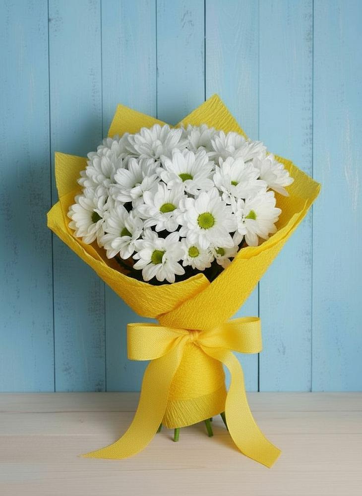 Букет цветов из: Хризантемы в Баксаненке