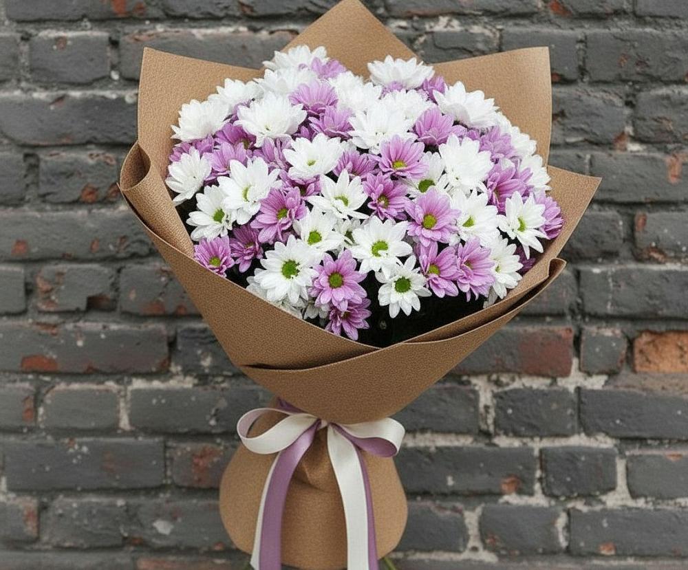 Букет цветов из: Хризантемы в Баксаненке