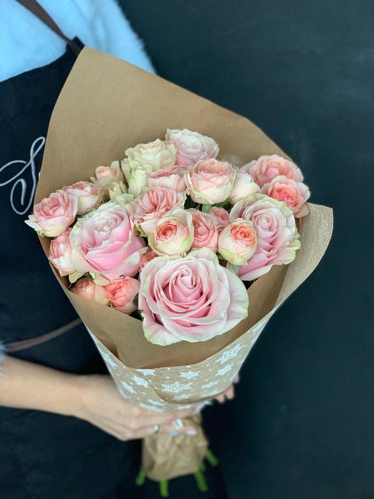 Букет цветов из: Хризантемы и Розы в Баксаненке