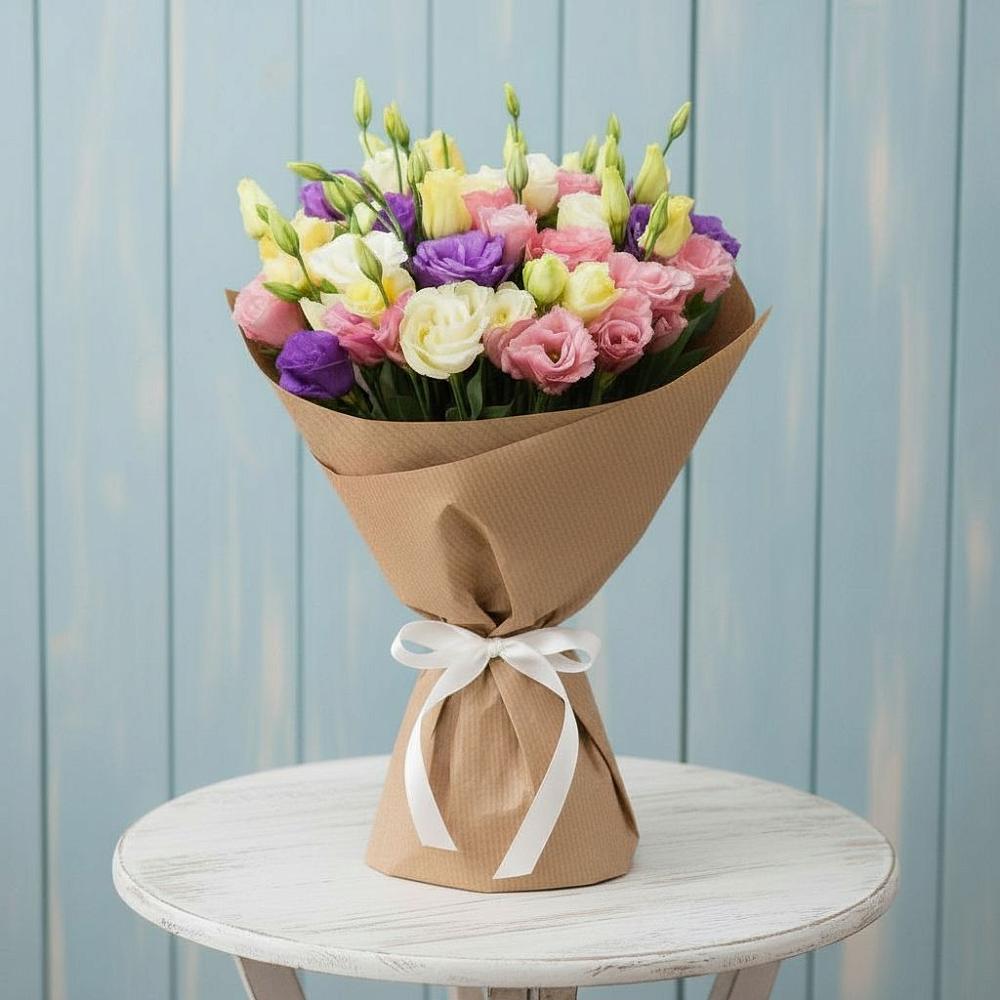 Букет цветов из: Лизиантусы в Баксаненке