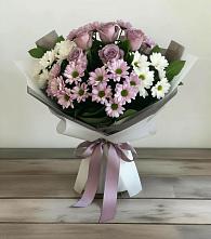 Букет цветов из:  Хризантемы и Розы #REPLACE_PRED# Баксаненке