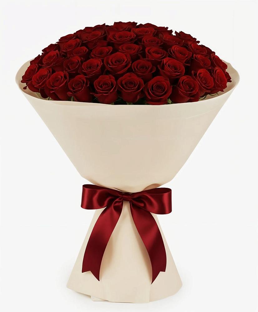 Букет 101 Бордовая роза Блэк Бакарра в Баксаненке