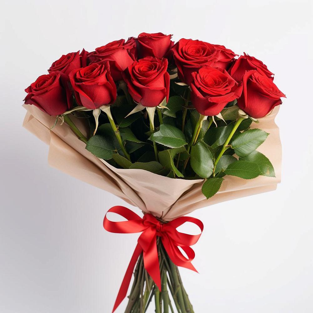 Букет 11 Красных роз Эдлесс Лав в Баксаненке