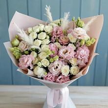 Букет цветов из:  Альстромерии и Розы #REPLACE_PRED# Баксаненке