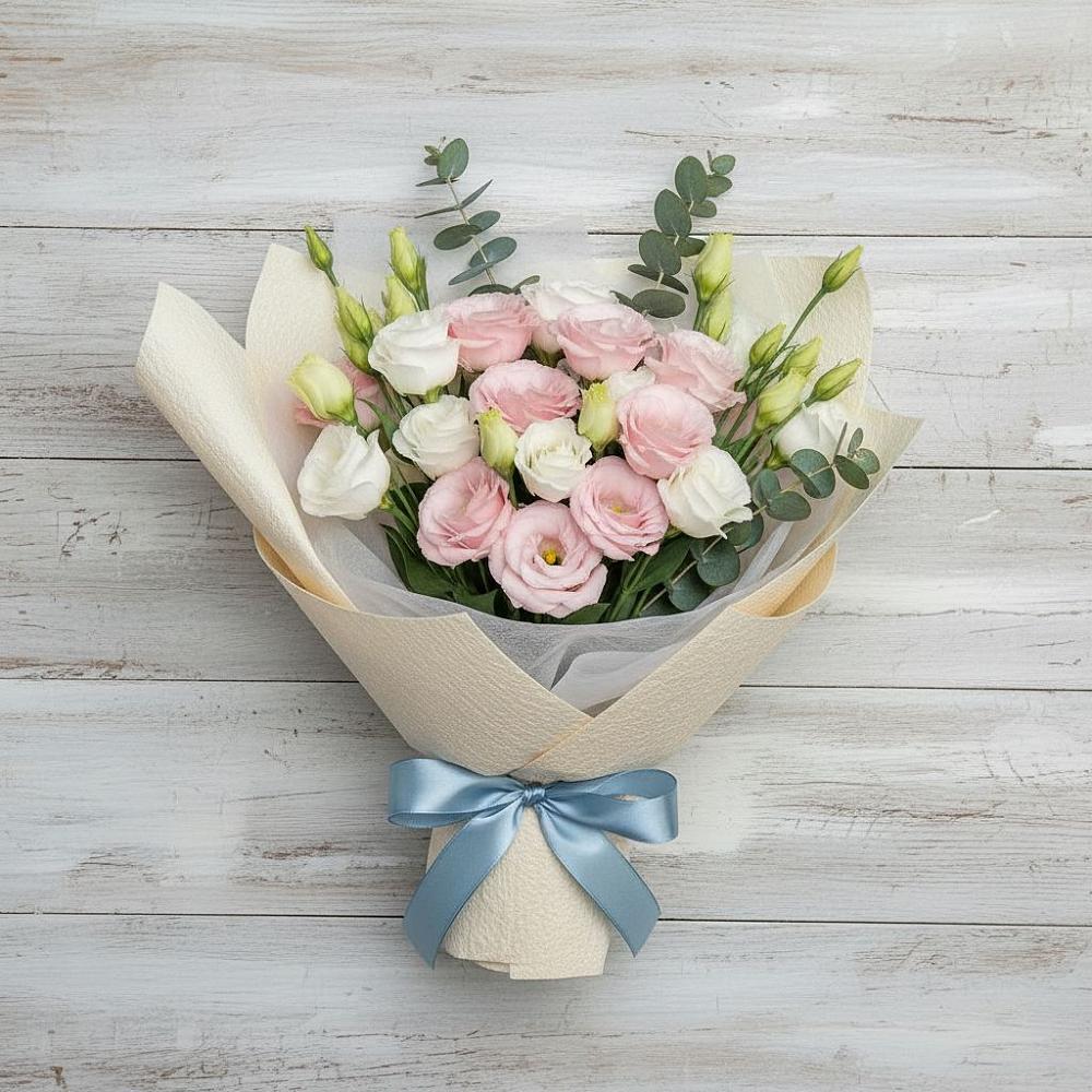 Букет цветов из: Лизиантусы в Баксаненке